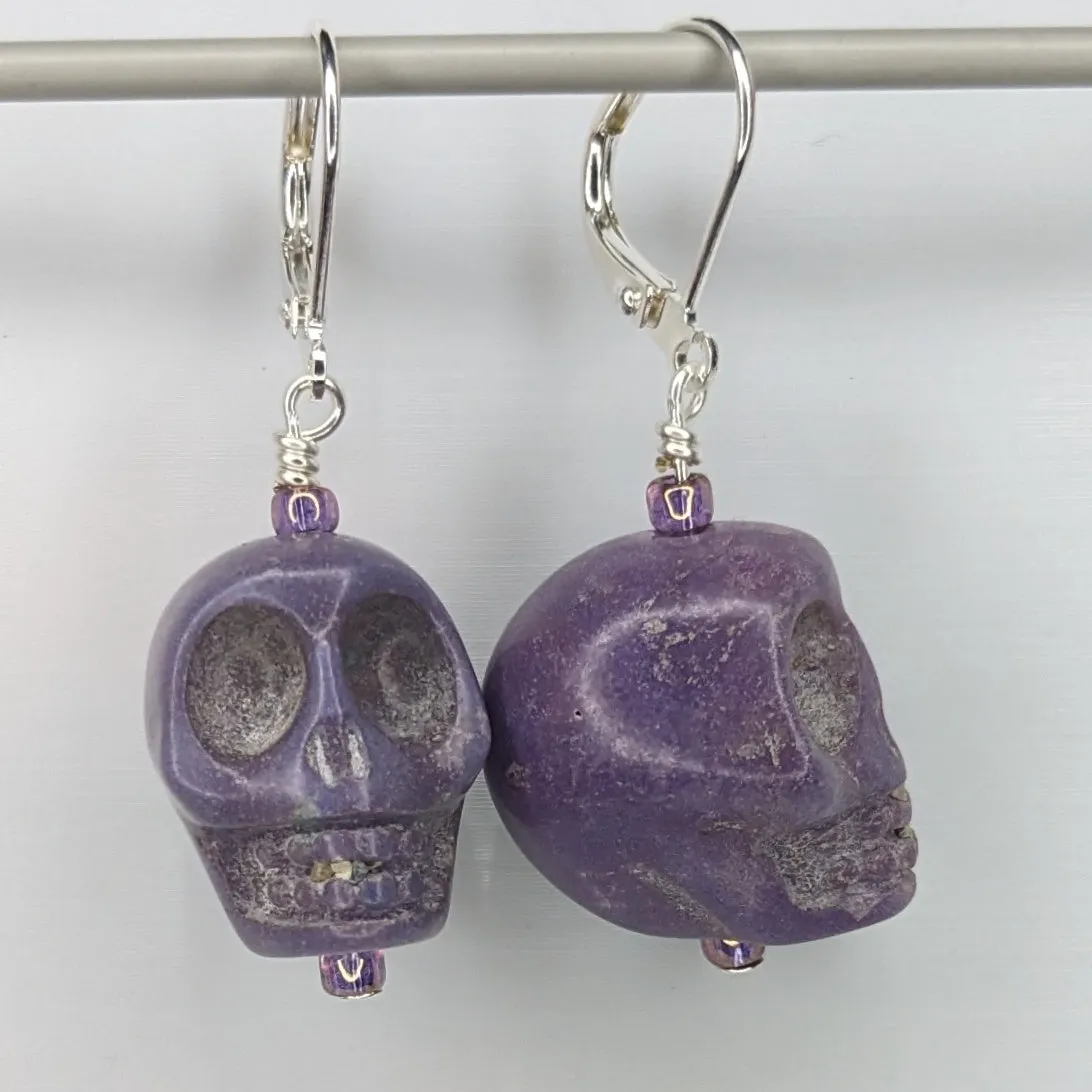 Large Howlite Skull Markers & Earrings