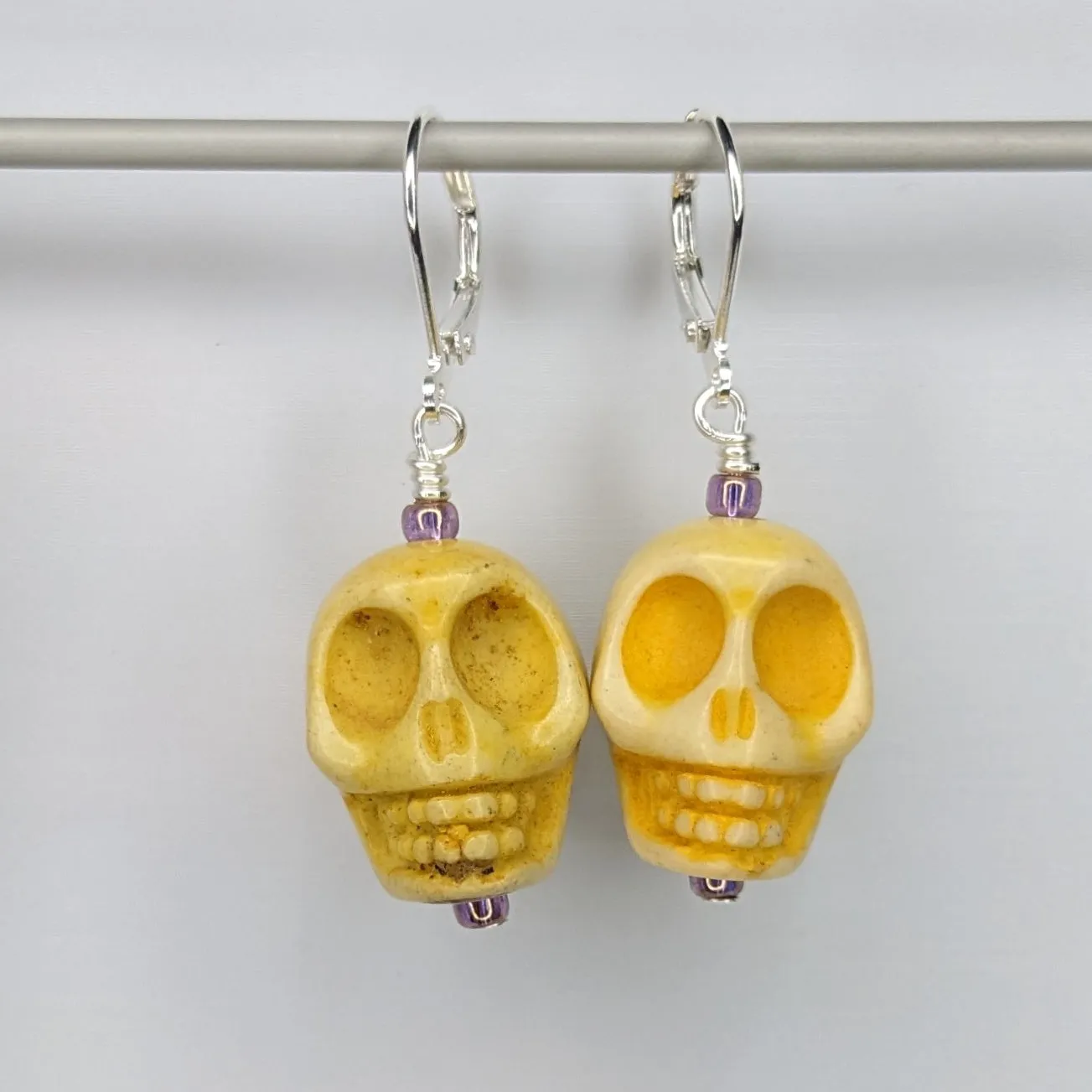Large Howlite Skull Markers & Earrings