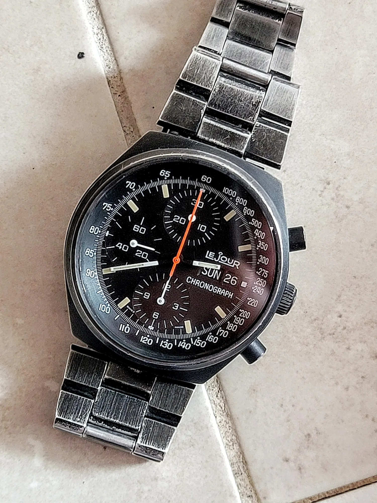 LE JOUR 7000 Chronograph Automatic Watch - Heuer Pasadena / Valjoux 7750