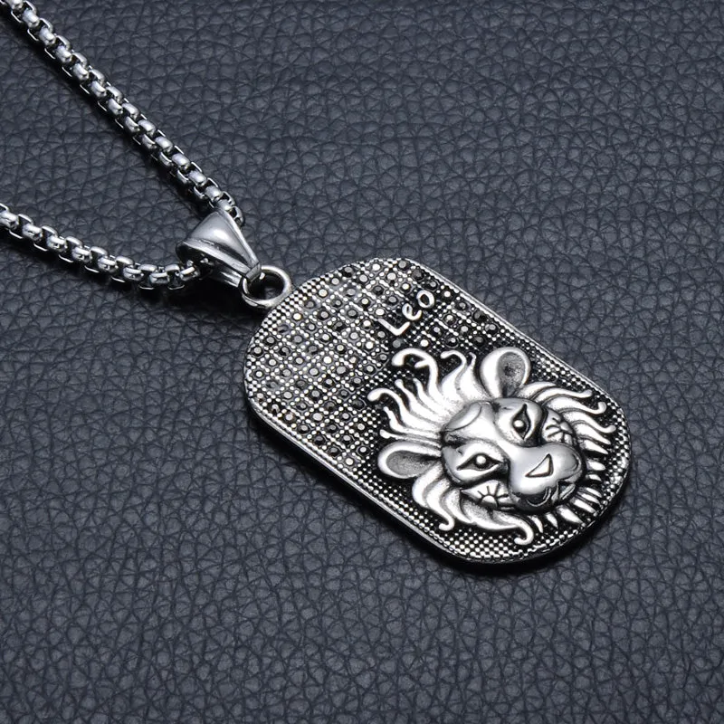 Leo 3D Dog tag necklaces