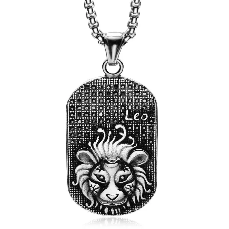 Leo 3D Dog tag necklaces