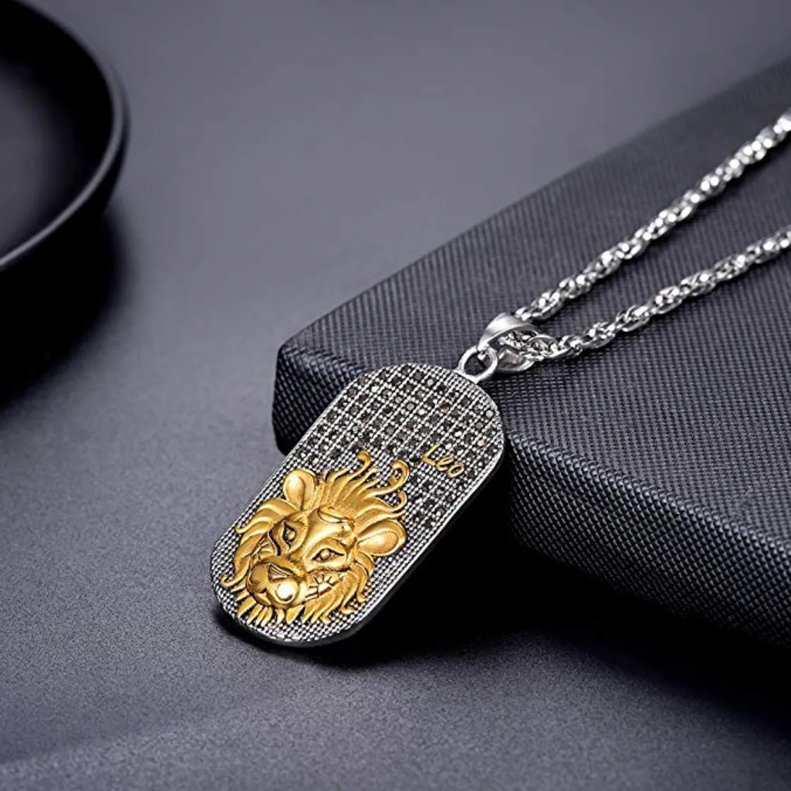 Leo 3D Dog tag necklaces
