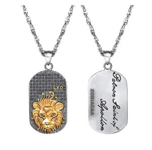 Leo 3D Dog tag necklaces