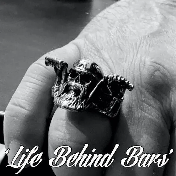 Life Behind Bars Skull ring (#331)
