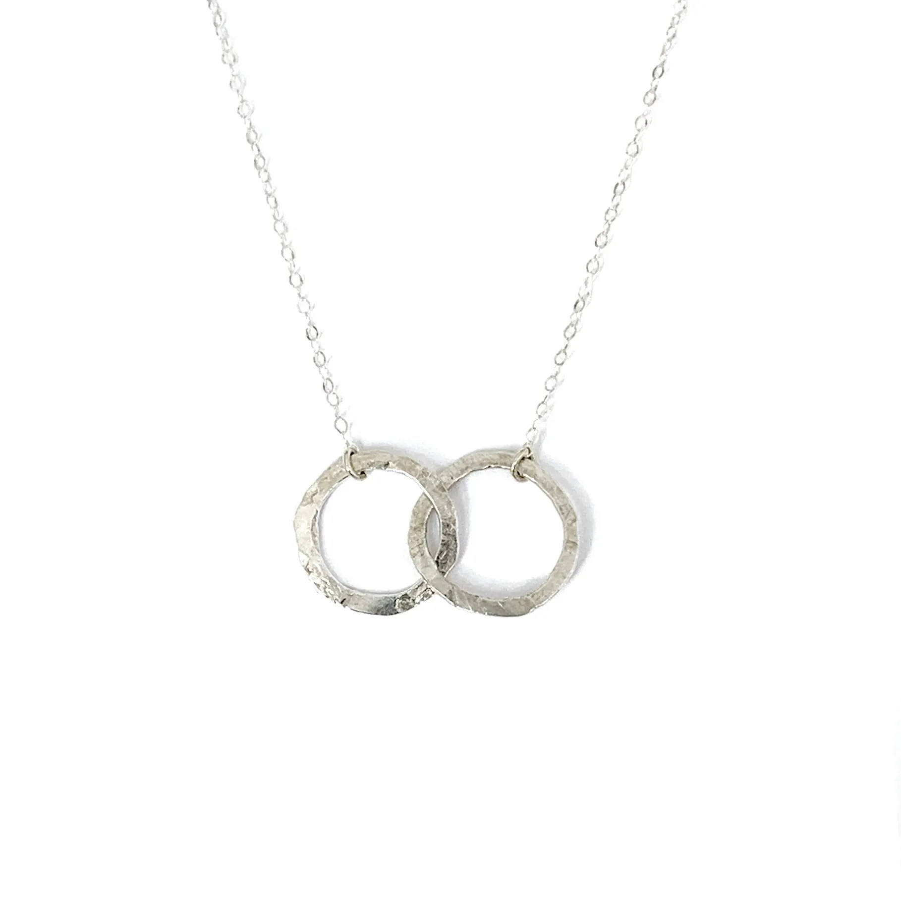 Little Linked Circles Sterling Silver .925 Chain Necklace
