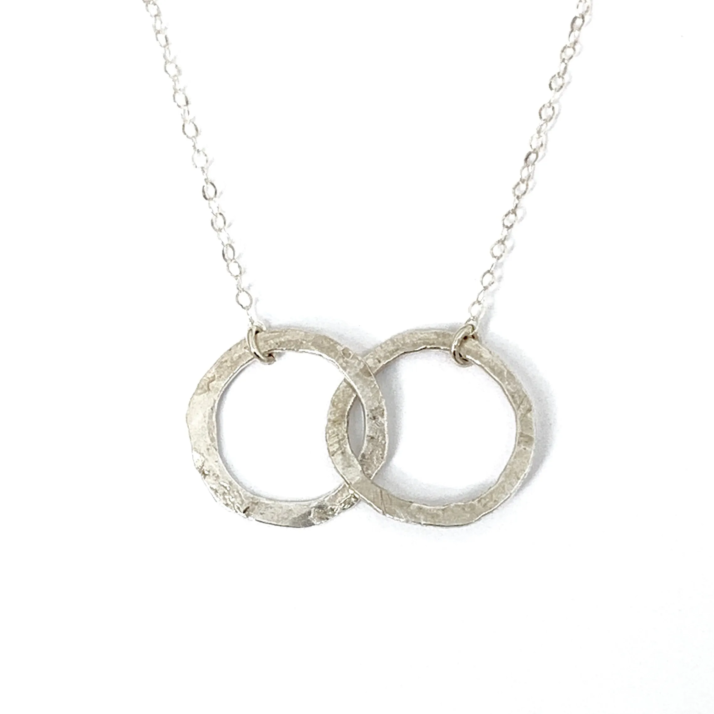 Little Linked Circles Sterling Silver .925 Chain Necklace