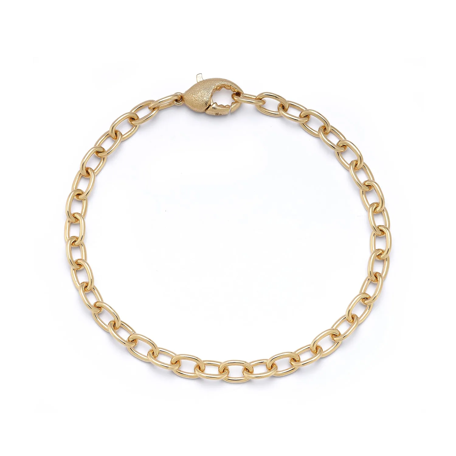 Lobster Clasp Handmade Link Charm Bracelet