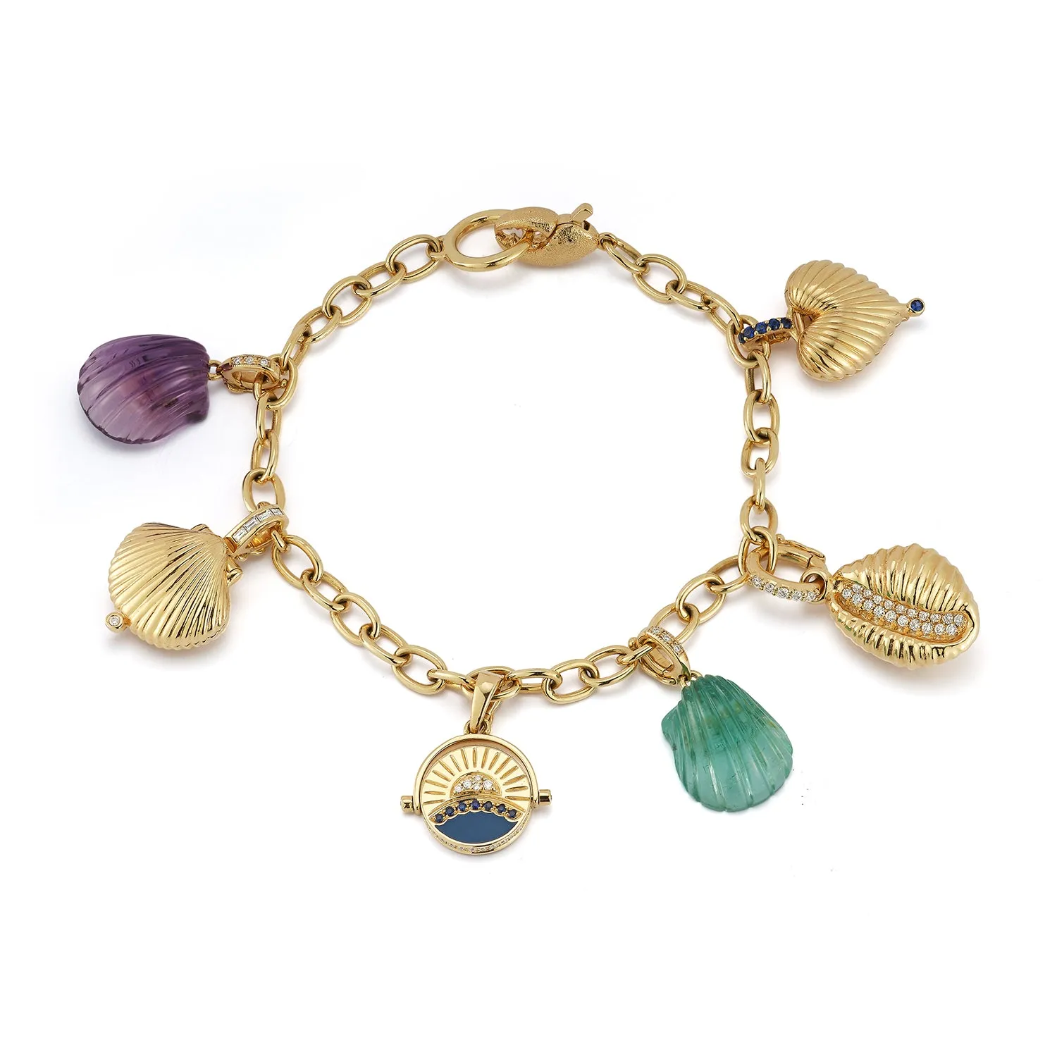 Lobster Clasp Handmade Link Charm Bracelet
