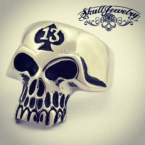 Lucky 13 Jawless Skull Ring (#037)