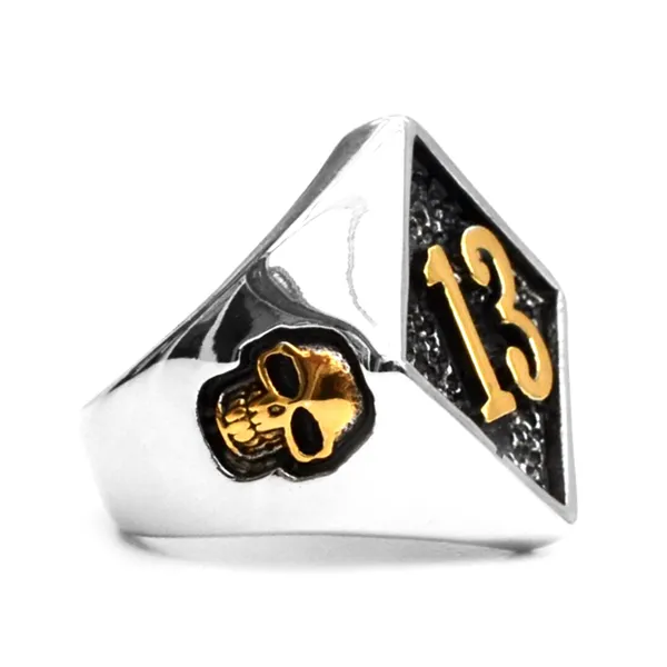 Lucky 13 Skull Ring
