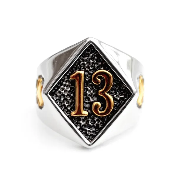 Lucky 13 Skull Ring