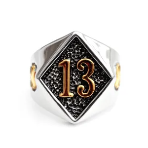 Lucky 13 Skull Ring