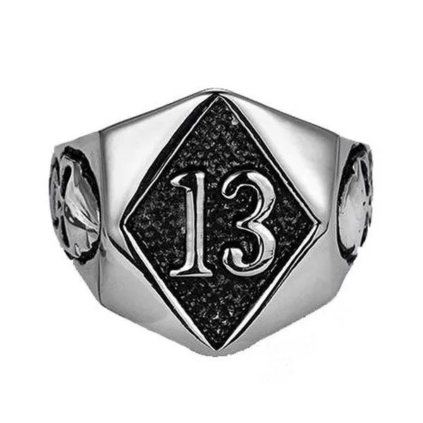 Lucky 13 Skull Ring