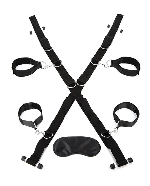 Lux Fetish Over The Door Cross W-4 Universal Soft Restraint Cuffs