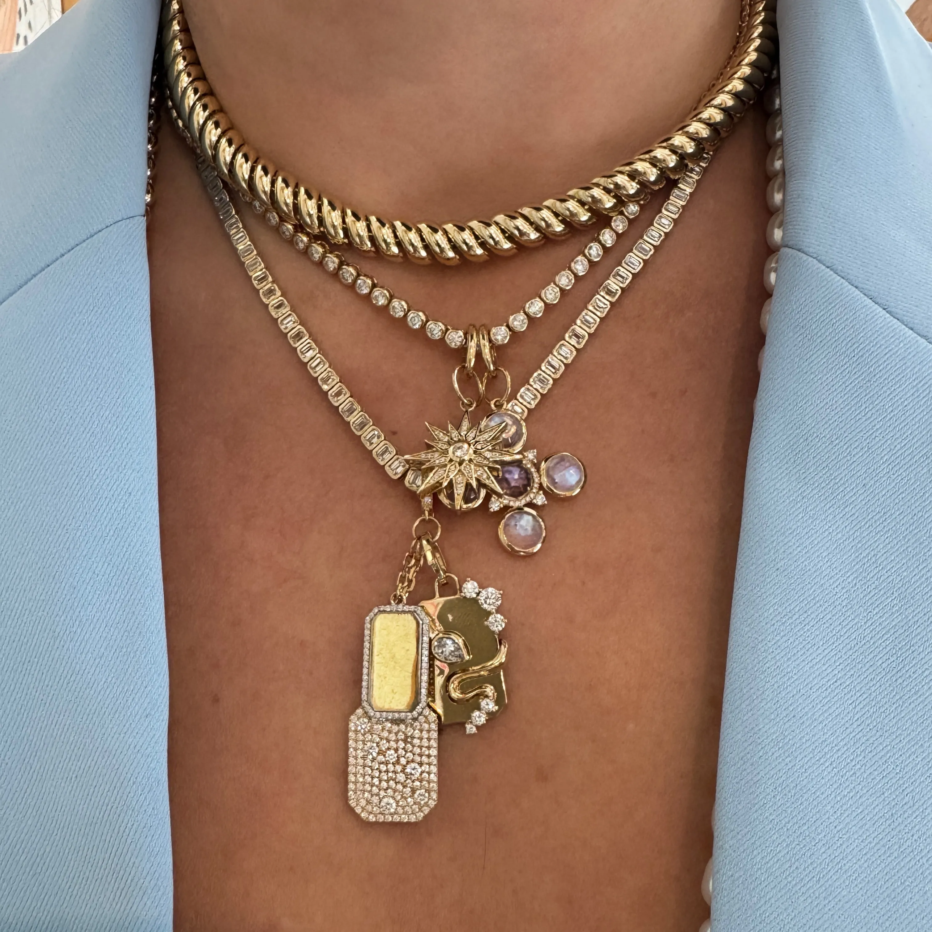 Luxe Twisted San Marco Gold Collar Necklace