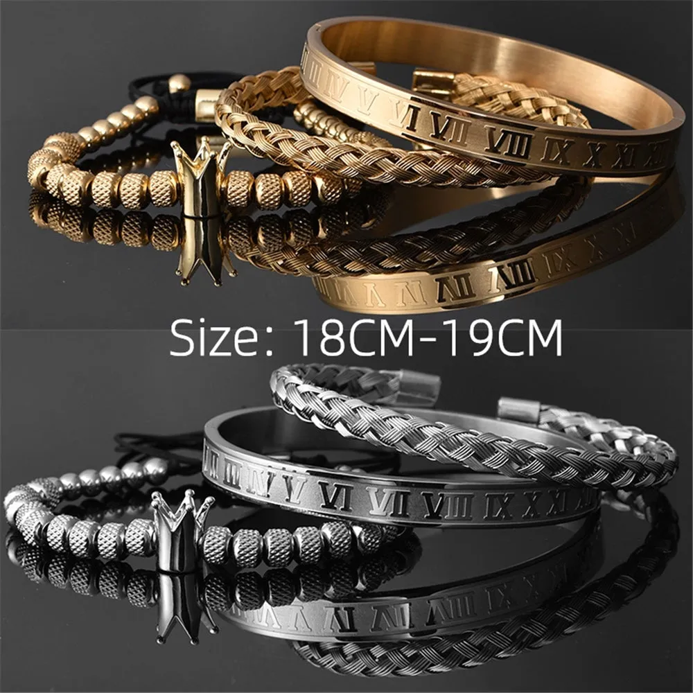 Luxury Roman Royal Charm Crown Bracelets
