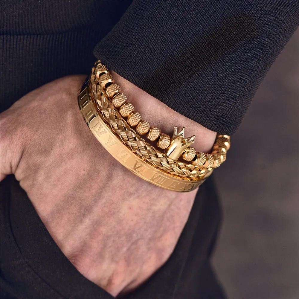 Luxury Roman Royal Charm Crown Bracelets