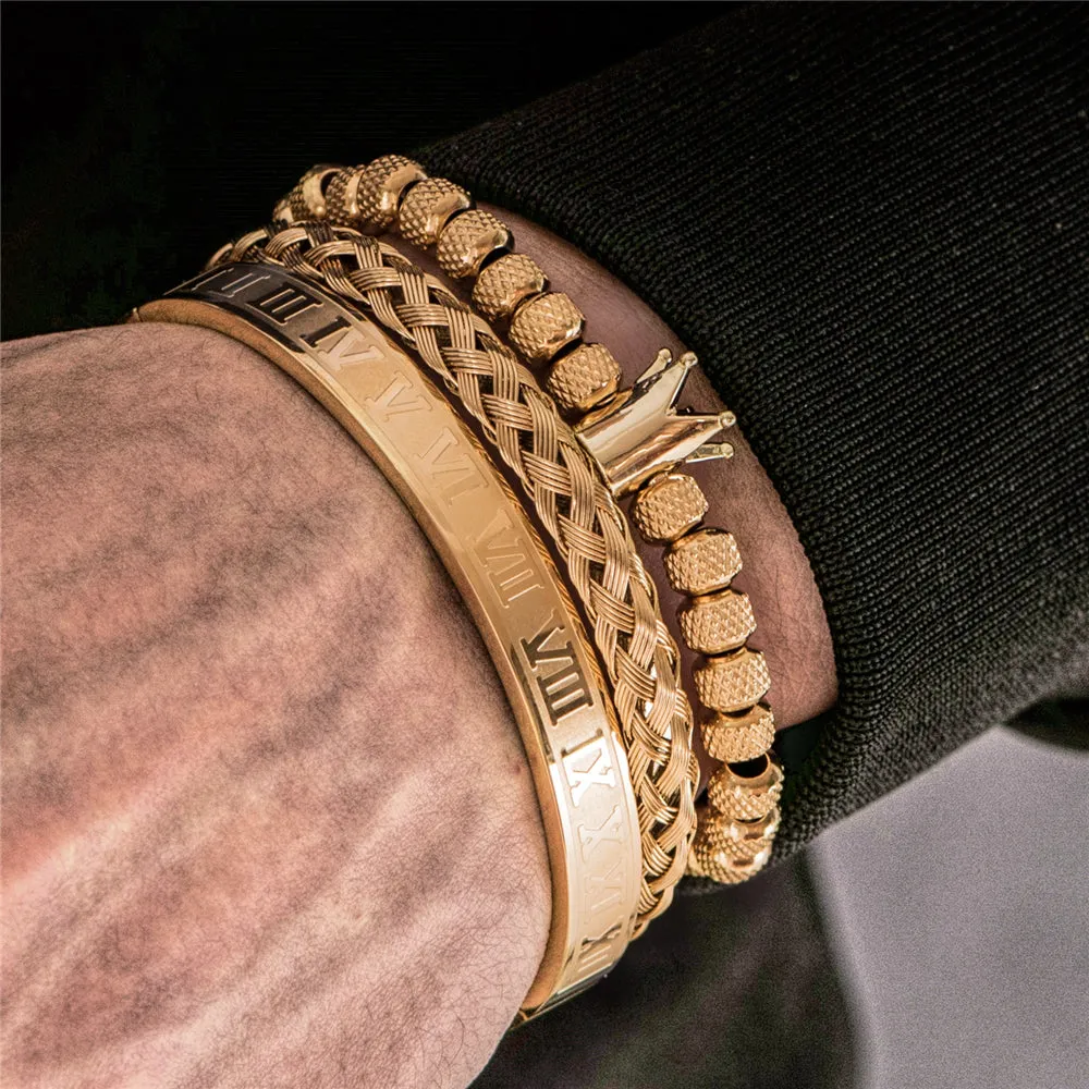 Luxury Roman Royal Charm Crown Bracelets