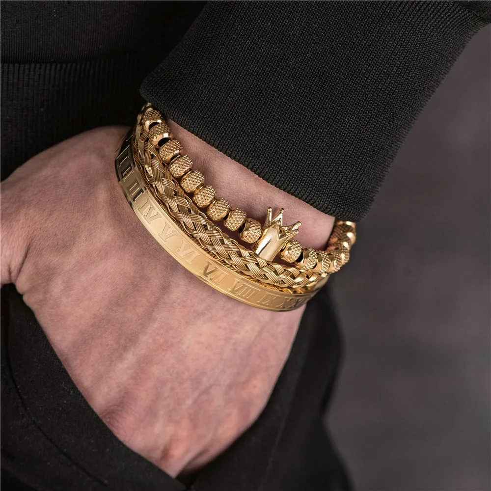 Luxury Roman Royal Charm Crown Bracelets