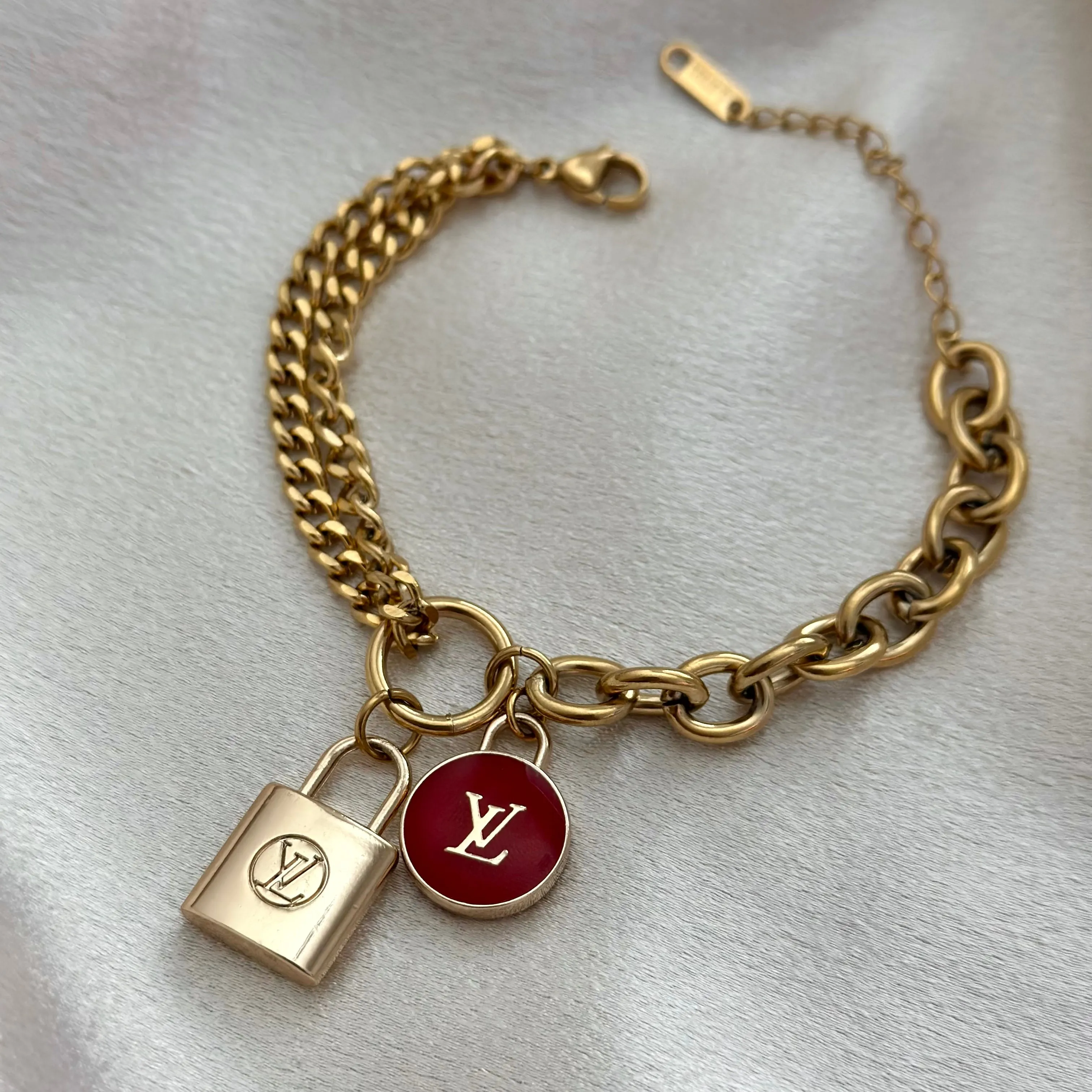 LV DOUBLE CHARM BRACELETS