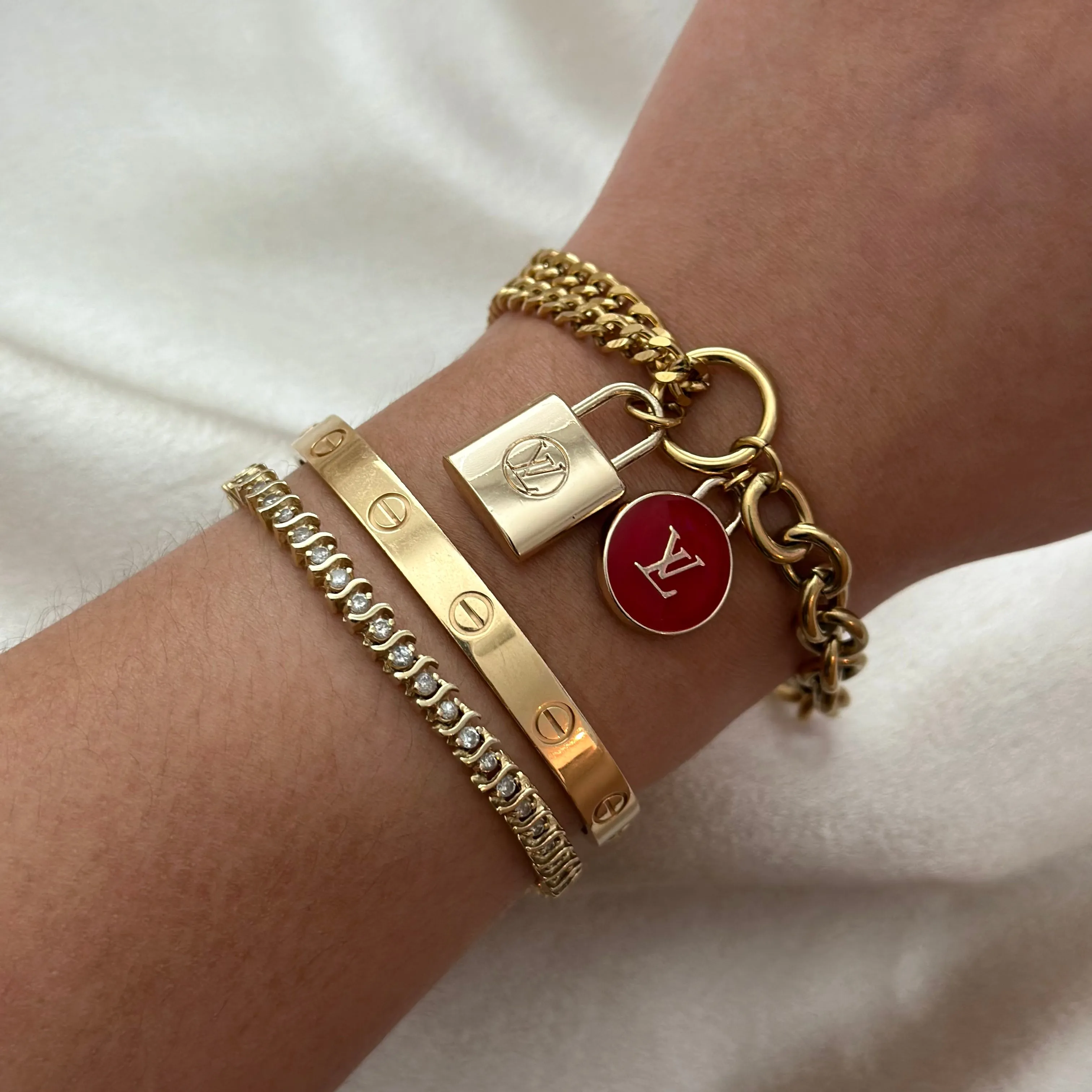 LV DOUBLE CHARM BRACELETS