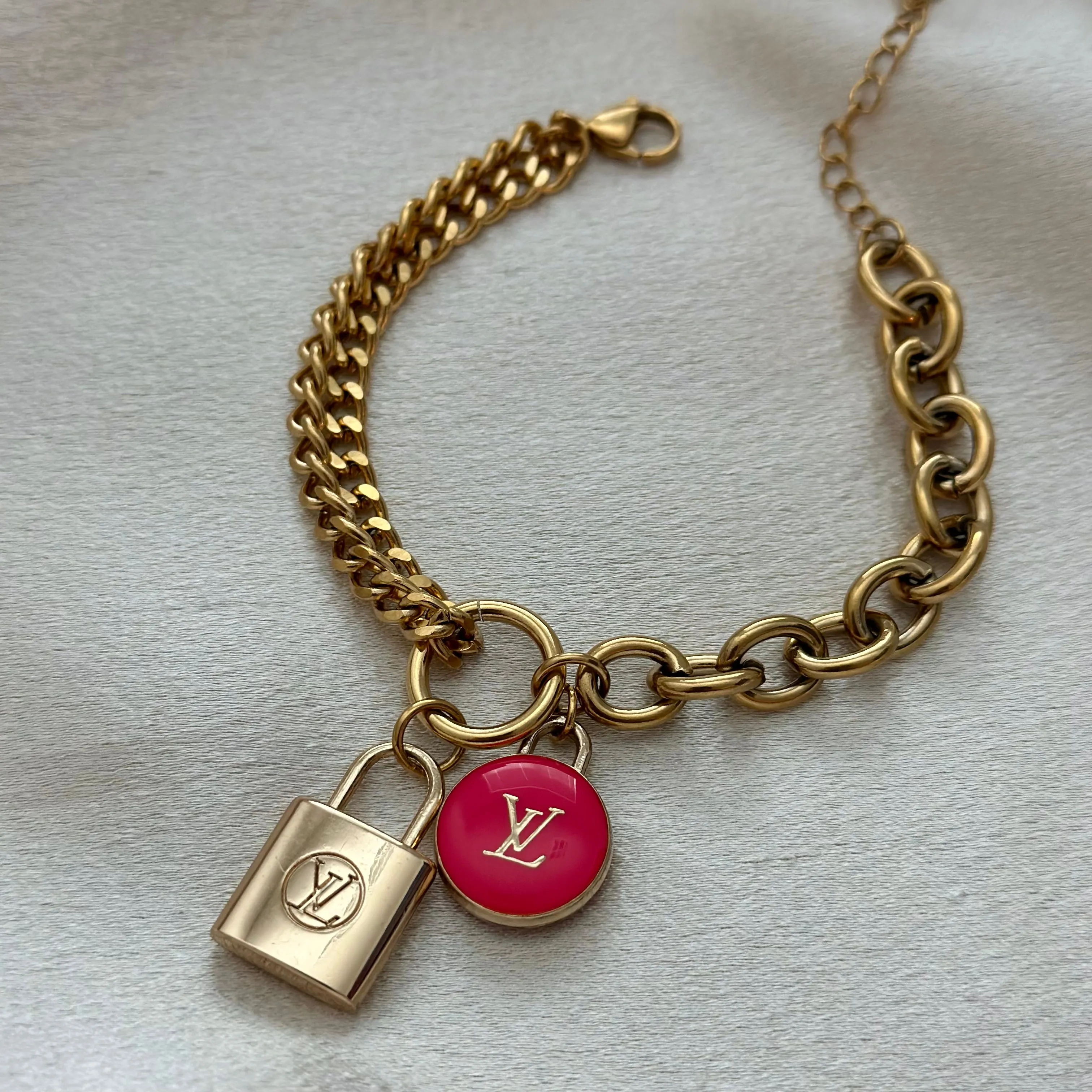 LV DOUBLE CHARM BRACELETS