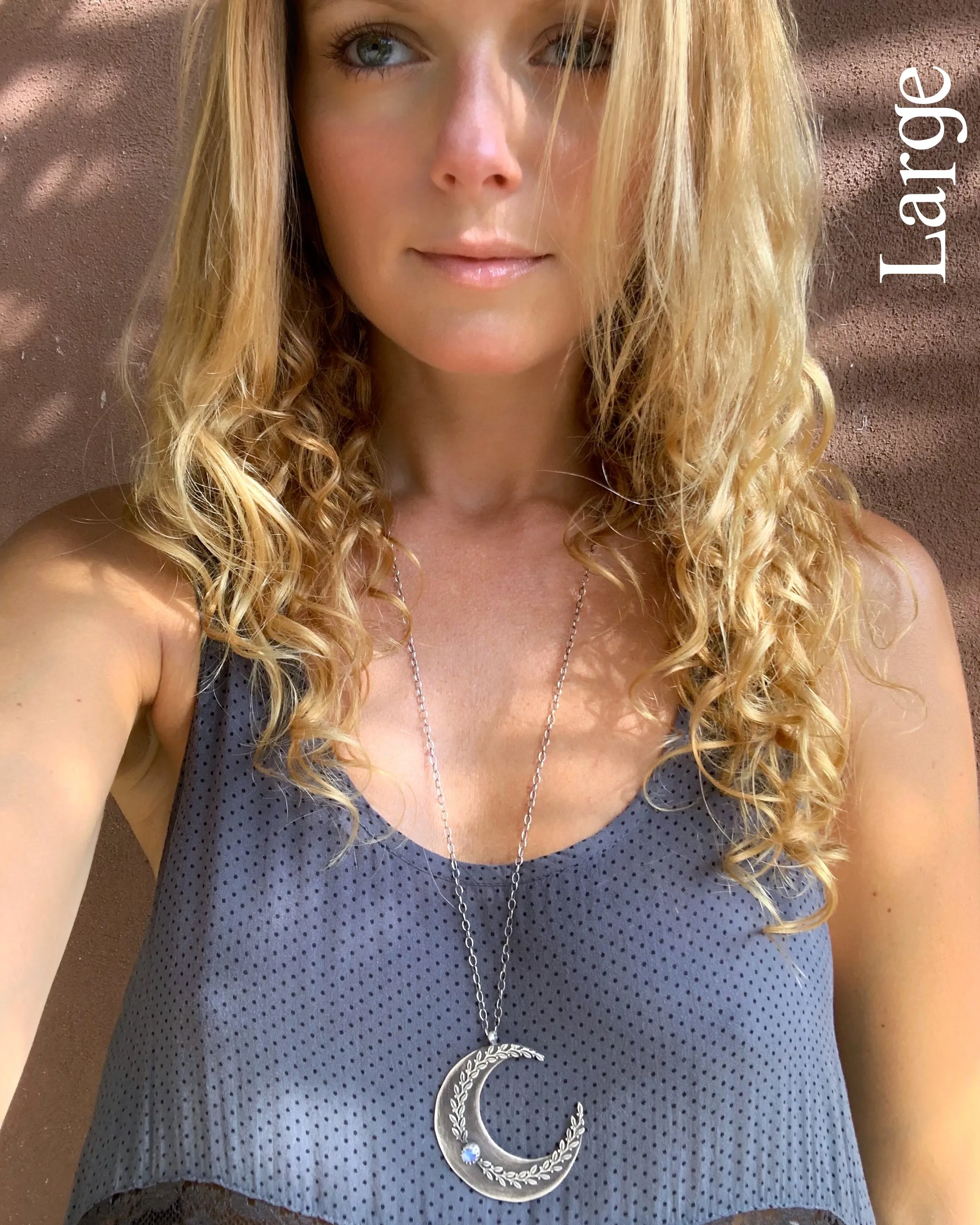 Made-to-order moon & vine necklaces with moonstone