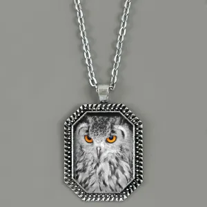 Make Your Own Photo Necklace Kit 22x30mm Octagon Antique Silver