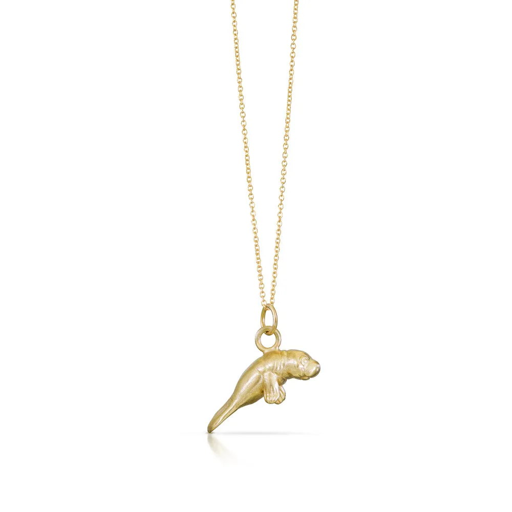 Manatee Charm in Gold
