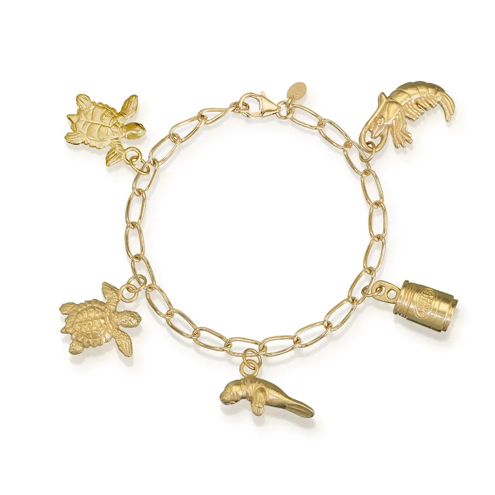 Manatee Charm in Gold