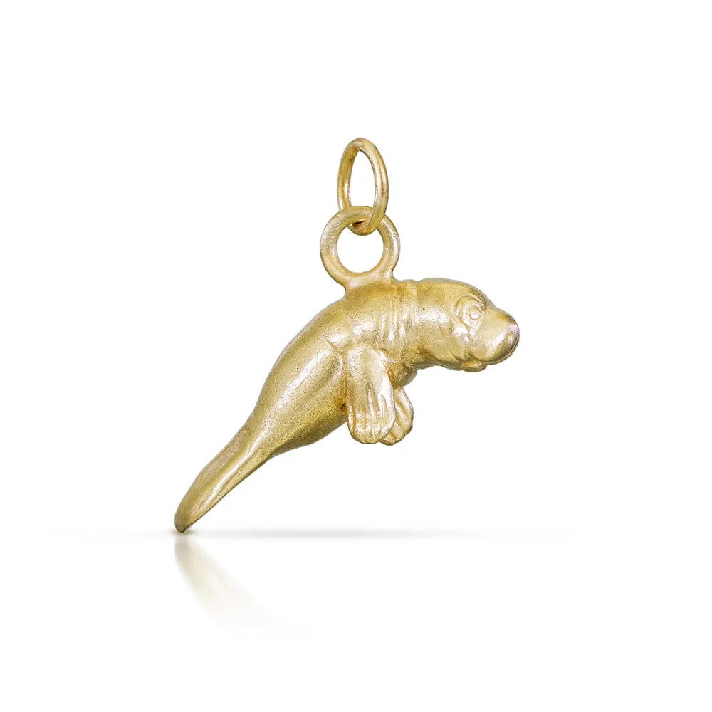 Manatee Charm in Gold