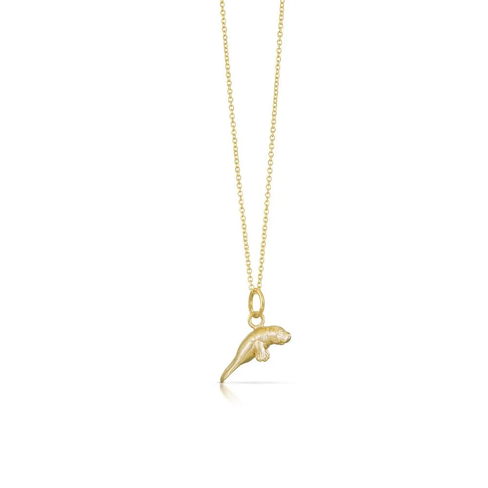 Manatee Charm in Gold