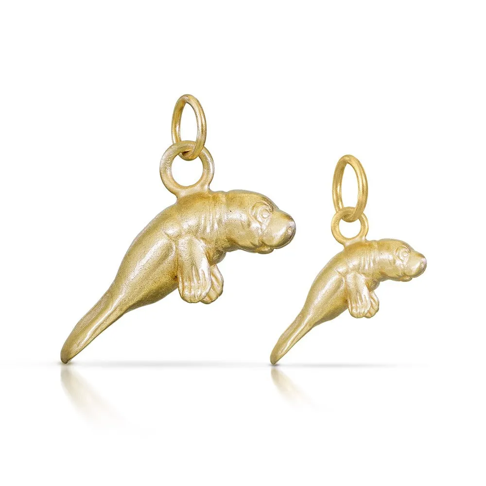 Manatee Charm in Gold