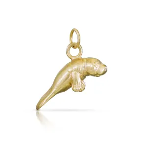Manatee Charm in Gold
