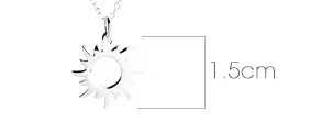 Mantra Sun Necklace | Sterling Silver