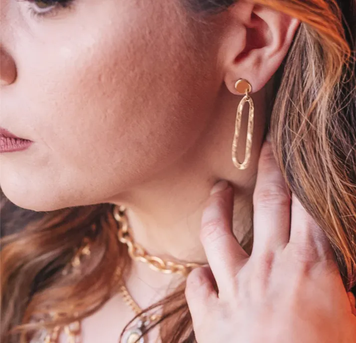 Matte Gold Swirl Earrings