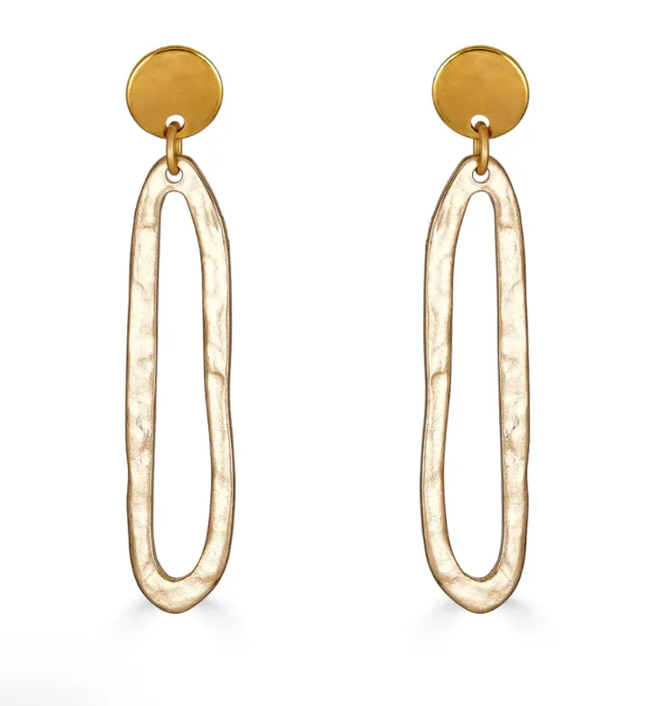 Matte Gold Swirl Earrings