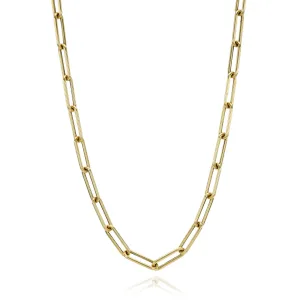 Medium Rounded 14k Gold Paperclip Chain