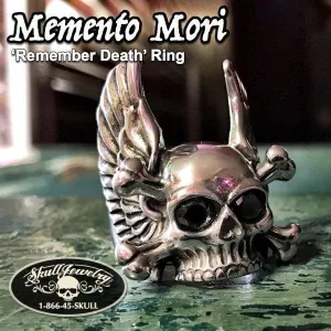 Memento Mori - Winged Skull Ring (#624)