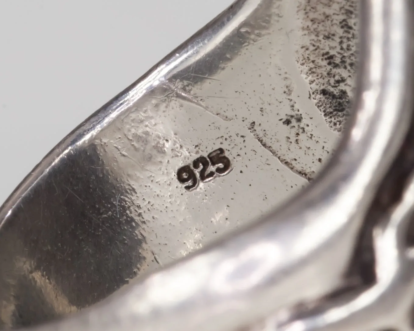 Men's Alien Demon Skull Sterling Silver Ring Size 9.50
