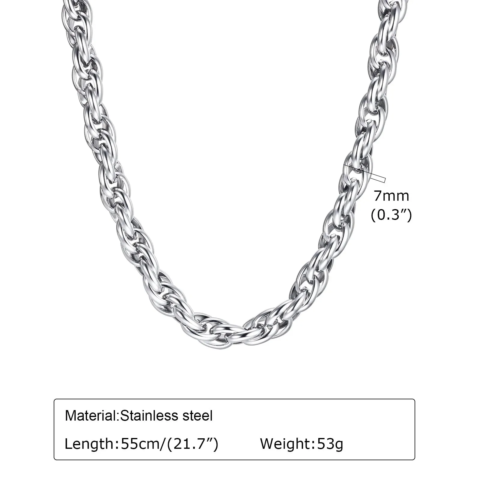 Men's Chunky Twisted Chain Necklaces
