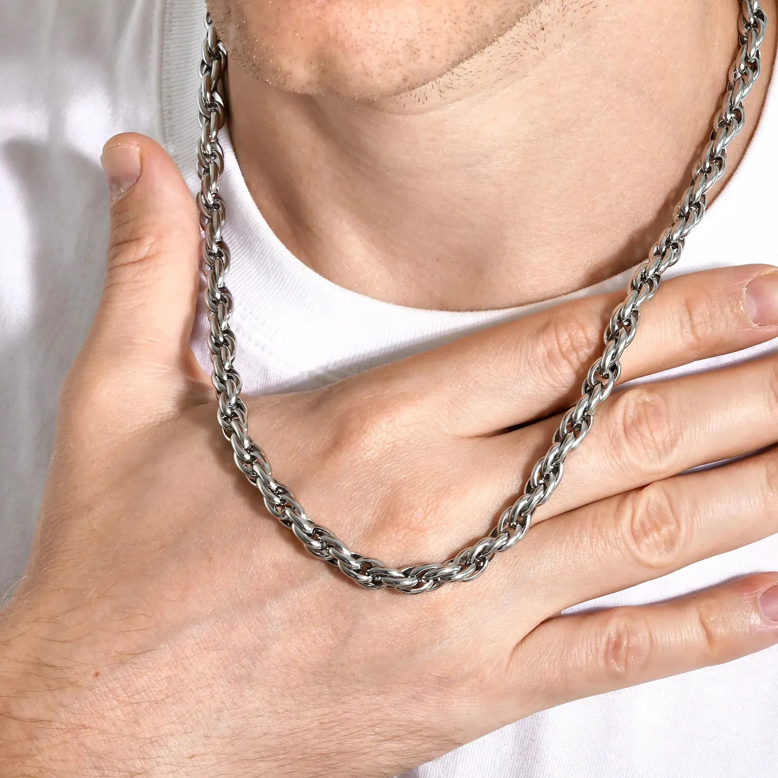 Men's Chunky Twisted Chain Necklaces
