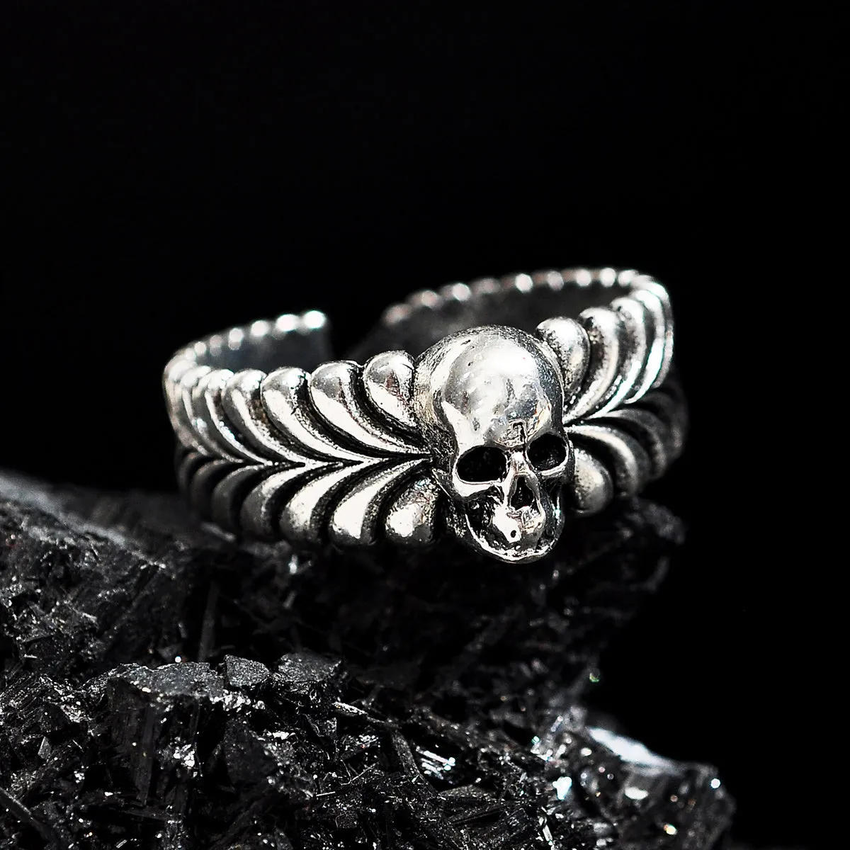 Men's Gothic Dark Style Skull Ring