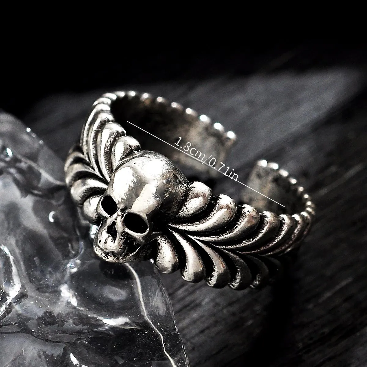 Men's Gothic Dark Style Skull Ring
