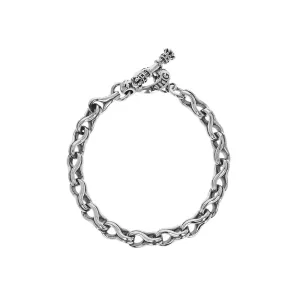 Men's Silver Twisted Eight Link Bracelet - TAX INCLUDED