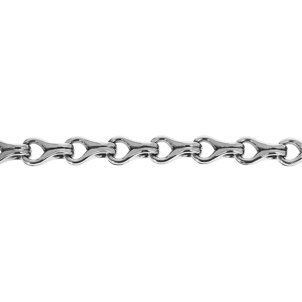 Men's Silver Twisted Eight Link Bracelet - TAX INCLUDED