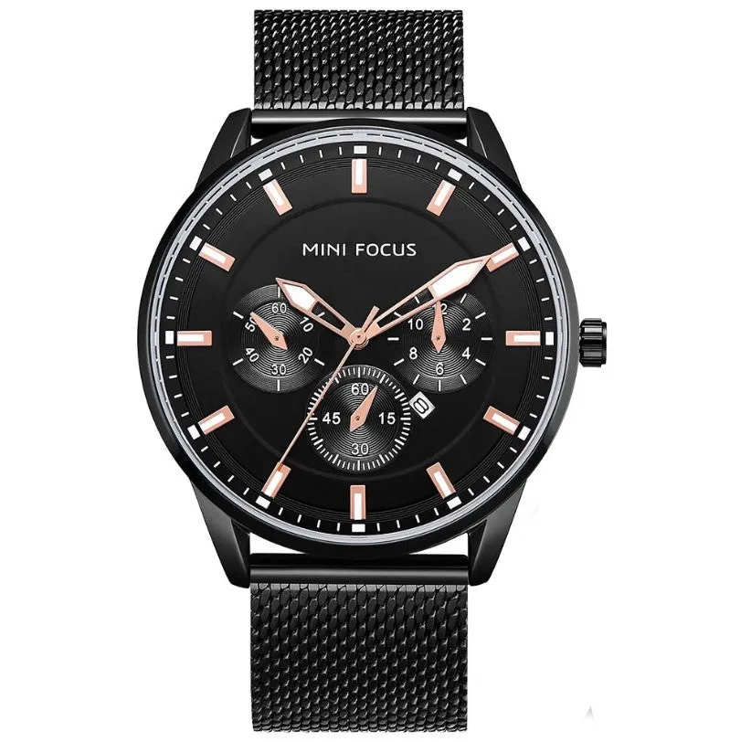 Men's Thin Stainless Steel Band Watches