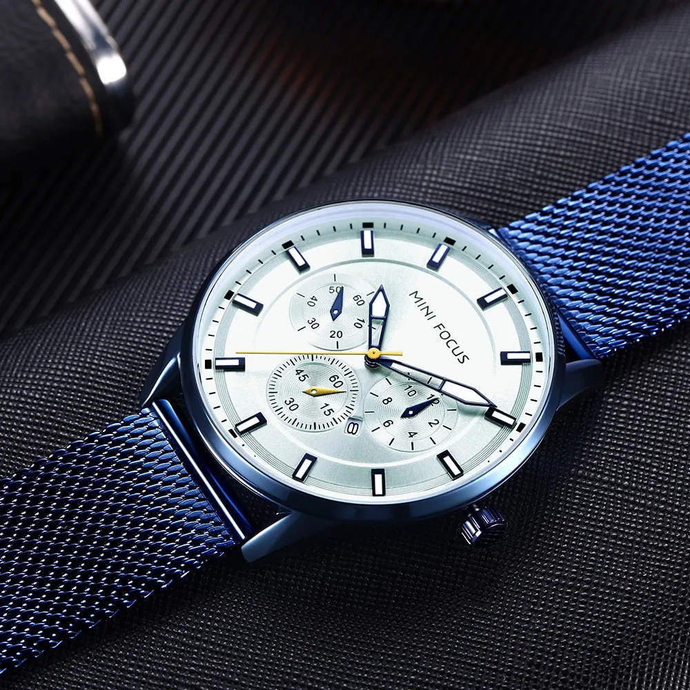 Men's Thin Stainless Steel Band Watches