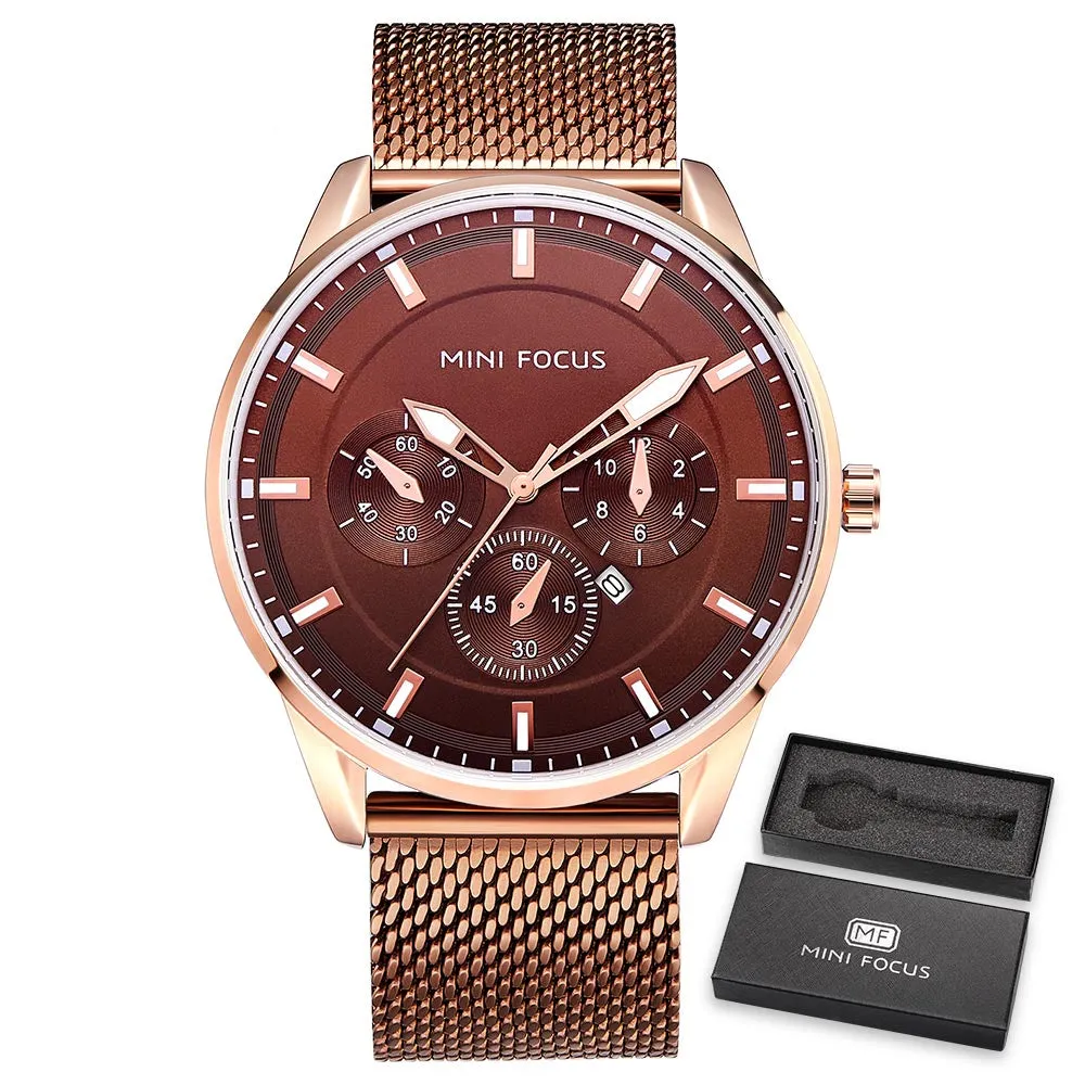 Men's Thin Stainless Steel Band Watches