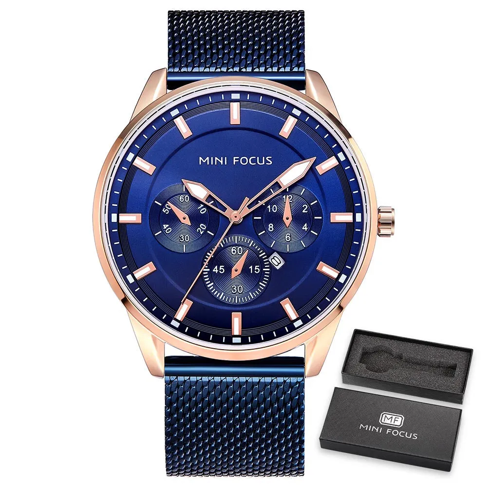 Men's Thin Stainless Steel Band Watches